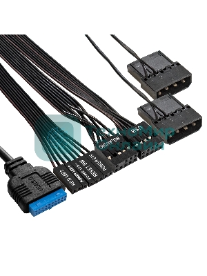 Компьютерный корпус Minitower ExeGate mEVO-7803 (mATX, без БП, 2*USB+1*USB 3.0, HD аудио, черный, 2 вент. 12см с RGb подсветкой)