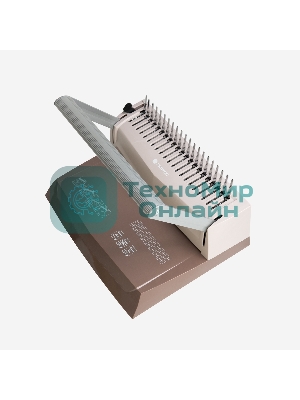 Переплетчик ГЕЛЕОС БП-16 коричневый на пластиковую пружину, А4, ручная перфорация 16 листов, переплет макс до 500 л., глубина перфорации 2-3-4-5 мм