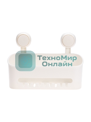 Полка для ванной комнаты HALSA HLS-F-103W на вакуумной присоске, прямая