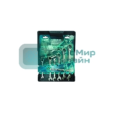 Набор ключей комбинированных Gross 14890 с трещоткой, 8 - 19 мм, 7шт., CrV