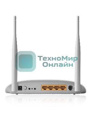 Сетевое оборудование TP-Link SOHO TD-W8961N(RU) 300 Мбит/с, 2T2R, ADSL2/ADSL+, Annex A, 4 порта 100 Мбит/с