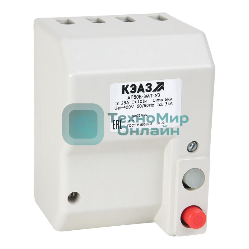 Выключатель автоматический АП50Б 3МТ 63А 10Iн 400AC У3 КЭАЗ 107295
