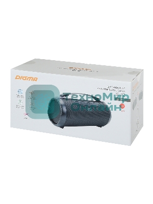 Колонка портативная Digma S-22 черный 15W 1.0 BT 1500mAh