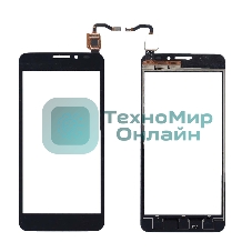 Сенсорное стекло (тачскрин) для Alcatel One Touch Idol X+ 6043D черное
