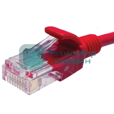 Патч-корд Suprlan 10-0152 UTP RJ-45 вил.-вилка RJ-45 cat.5e 1м красный LSZH 24AWG