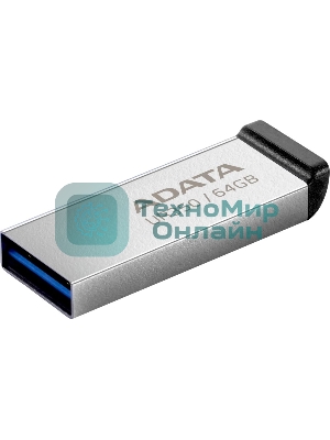 Флешка USB ADATA UR350 (UR350-64G-RSR/BK), 64Gb, USB 3.2, R/W 100/15, серебристый/черный