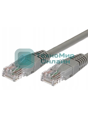 Патч-корд Premier 5-970 1Gbит/с UTP 4 пары cat5E CCA molded 1.5м серый RJ-45 (m)-RJ-45 (m)