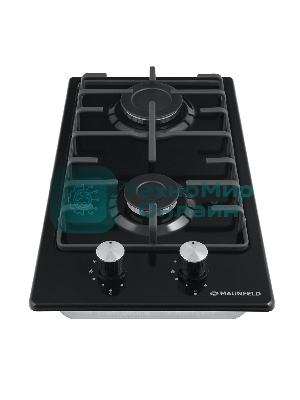Газовая варочная панель Maunfeld EGHE.32.3EB/G, 2 конфорки, эмалированная сталь, черный