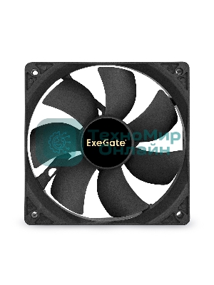 Вентилятор для корпуса ExeGate ExtraPower EP12025B3P черный, 120 мм, 1850 об/мин, 30 дБ, 3 pin