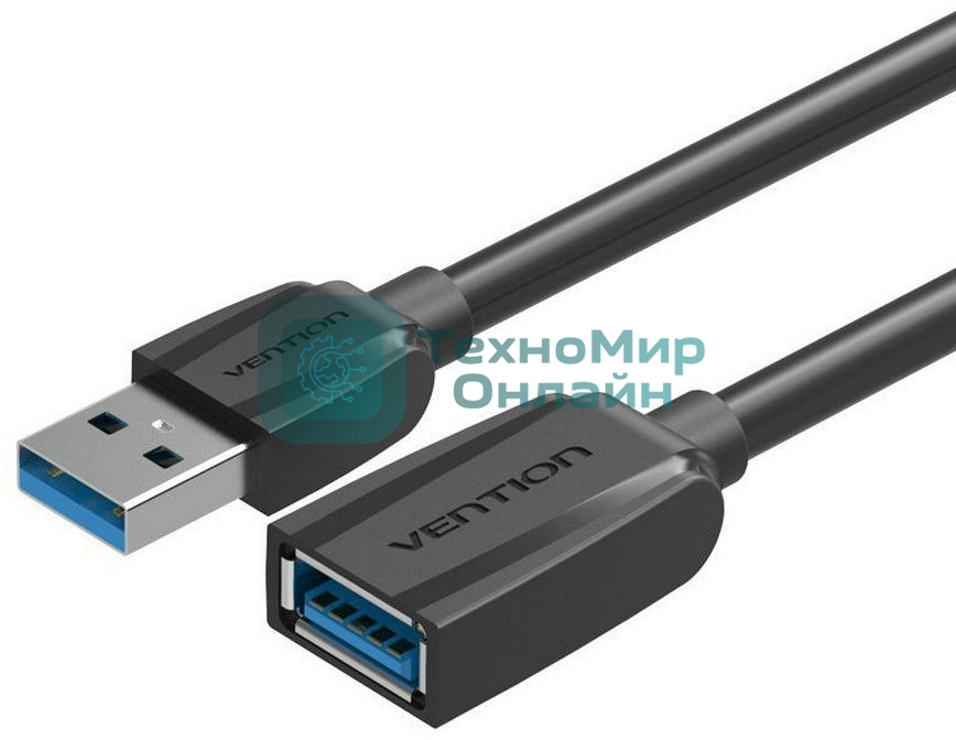 Кабель-удлинитель Vention USB 3.0 AM/AF - 2м Black Edition