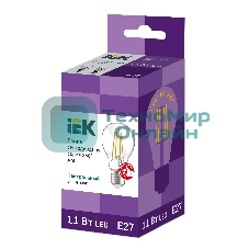 Лампа cветодиодная LED A60 шар прозр. IEK LLF-A60-11-230-40-E27-CL 11Вт 230В 4000К E27 серия 360°