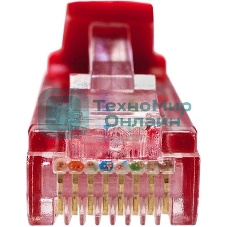 Патч-корд Suprlan 10-0152 UTP RJ-45 вил.-вилка RJ-45 cat.5e 1м красный LSZH 24AWG