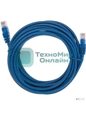 Патч-корд U/UTP Rexant cat.5e, RJ45-RJ45, 26AWG, ZH нг(А)-HF, синий, 5 м