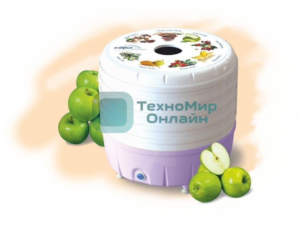 Сушилка для овощей и фруктов Ротор Люкс СШ-023 5под. 350 Вт, белый