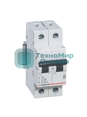 Выключатель автоматический модульный 2п C 16А 4.5кА RX3 Leg 419697