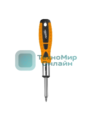 Отвертка реверсивная, набор бит, 10 шт., CrV Sparta