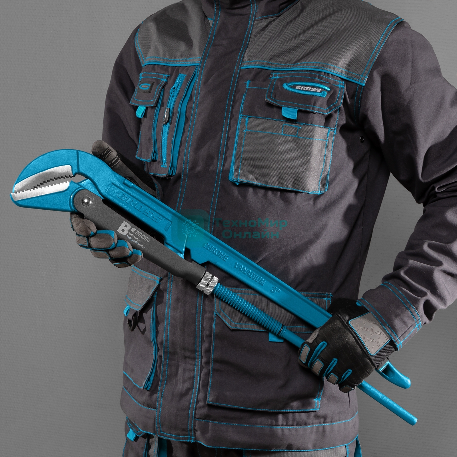 Ключ трубный рычажный Gross 15624 №4, 3