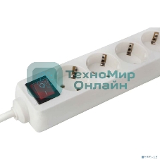 Удлинитель Гарнизон ELB-G5-W-7 5р 16А 7 м с выключателем и заземлением, белый