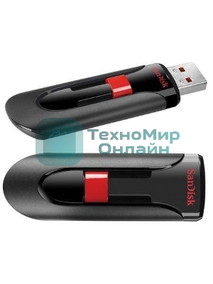 Флешка USB Sandisk 64Gb Cruzer Glide SDCZ60-064G-B35 USB 2.0 черный/красный