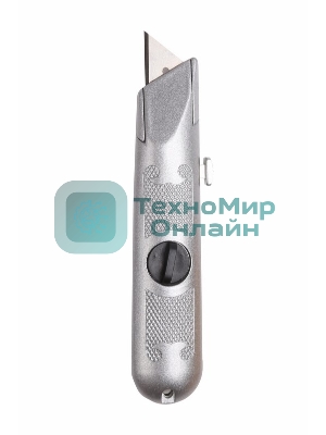 Нож с трапециевидным выдвижным лезвием Rexant винтовой фиксатор лезвия