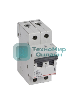 Выключатель автоматический модульный Legrand 2п C 40А 4.5кА RX3 Leg 419701 1199883