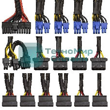 Блок питания серверный 800W ExeGate EX292212RUS ServerPRO-800RADS (ATX, for 3U+ cases, APFC, КПД 80% (80 PLUS), 14cm fan, 24pin, 2(4+4)pin, PCIe, 5xSATA, 4xIDE, FDD, Cable Management, black)