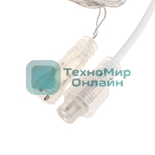 Гирлянда светодиодная Neon-night Айсикл (бахрома) 10х0,6м, с эффектом мерцания, прозрачный провод, IP44, 230В, диоды теплые белые, 238LED