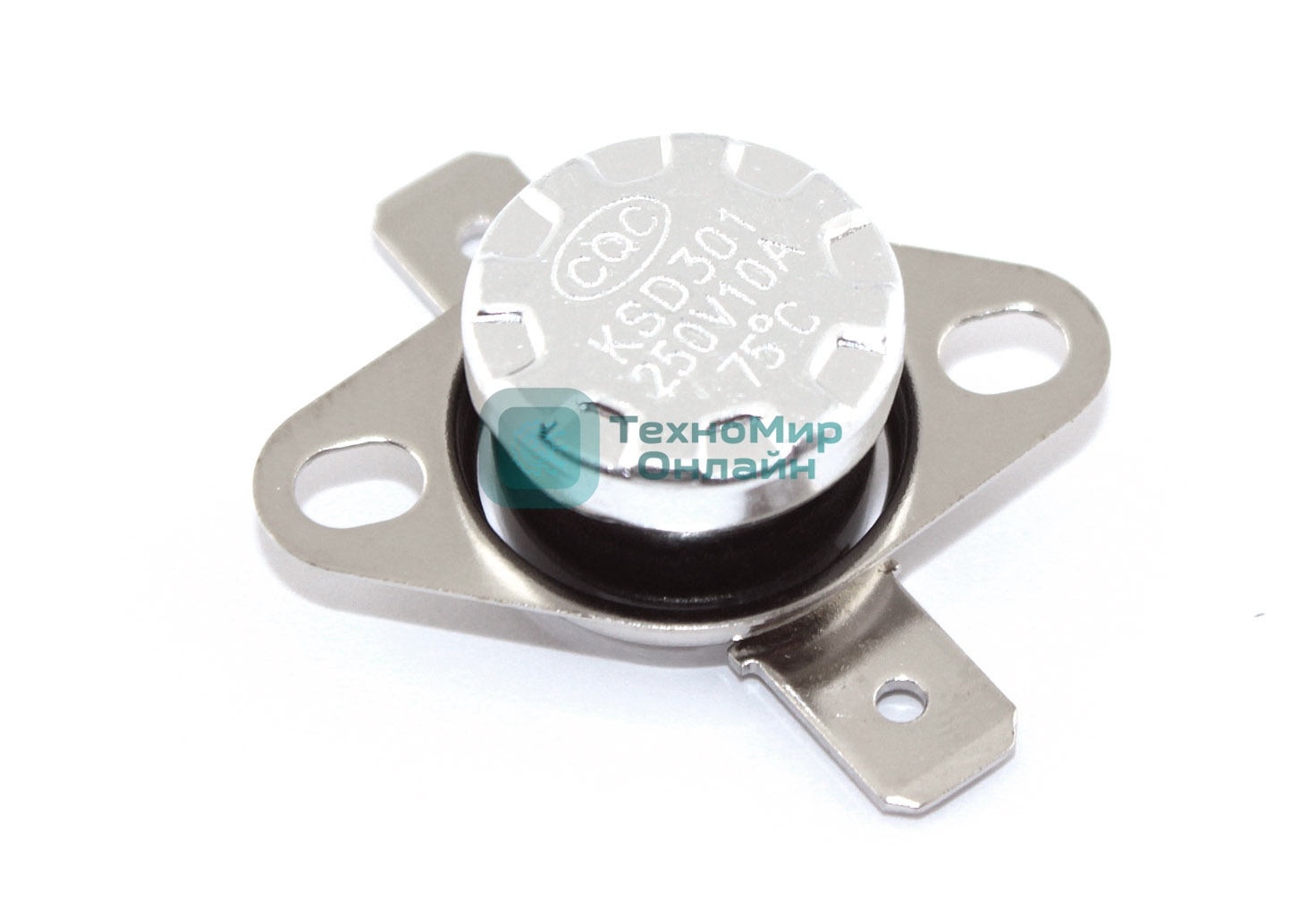 Термостат биметаллический KSD301 10А/75 С нормально замкнутый