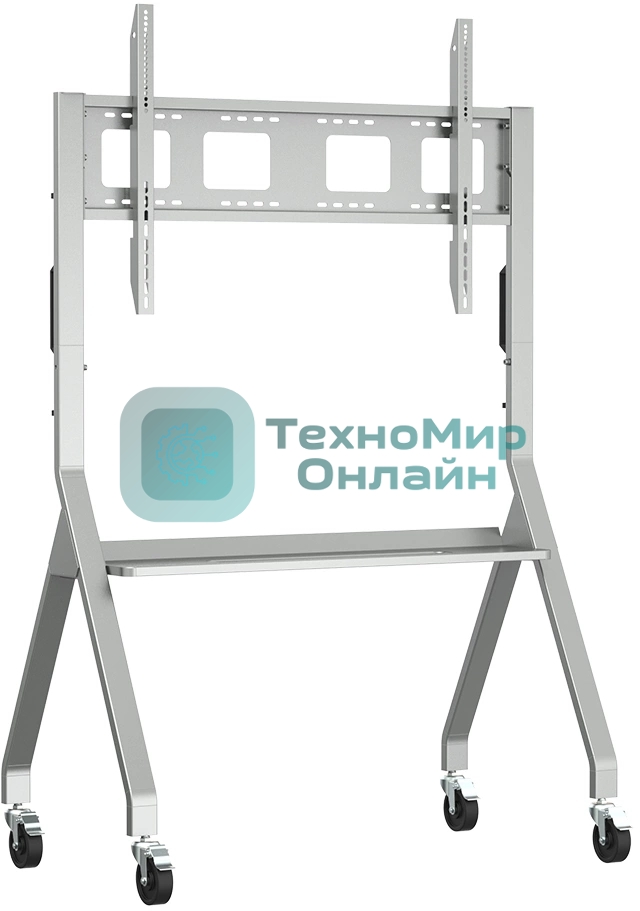 Мобильная стойка напольная Kromax OMEGA-12 silver, 1 шт/уп, Мобильная стойка напольная для TV 32