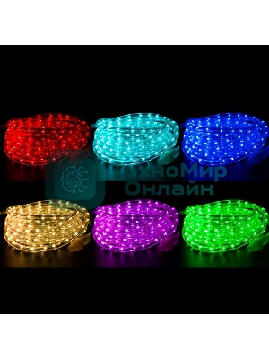 Дюралайт Neon-night LED, свечение с динамикой (2W) - RGb Ø13мм, 36LED/м, 6м