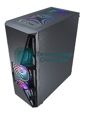 Компьютерный корпус Aerocool/Formula CL-3303B RGb черный без БП ATX 6x120мм 2xUSB 2.0 1xUSB 3.0 audio bott PSU
