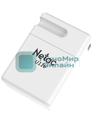 Флешка USB Netac U116 32 Gb <NT03U116N-032G-30WH>, USB 3.0, миниатюрная пластиковая белая