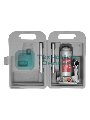 Домкрат гидравлический бутылочный Matrix, 3 т, h подъема 178–343 мм, в пласт. кейсе