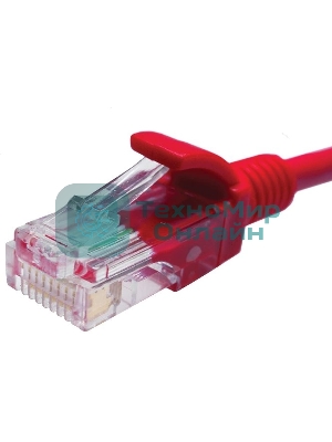 Патч-корд Suprlan 10-0154 UTP RJ-45 вил.-вилка RJ-45 cat.5e 3м красный LSZH 24AWG