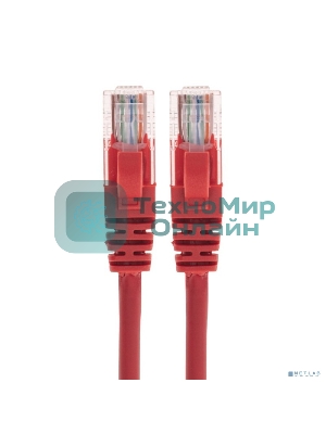Патч-корд U/UTP Rexant cat.6, RJ45-RJ45, неэкранированный, 26AWG, LSZH, красный, 0.5 м