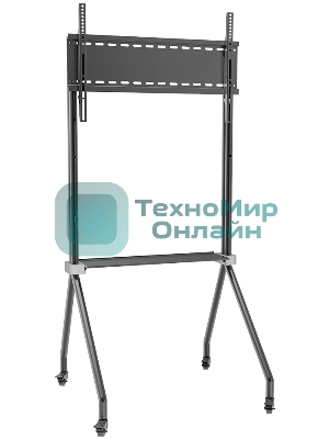 Мобильная стойка напольная Kromax OMEGA-13 черный, 1 шт/уп, Мобильная стойка напольная для TV 32