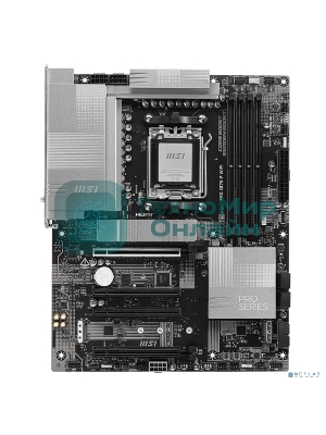 Материнская плата MSI PRO X870-P WIFI, AM5, AMD X870, 4xDDR5, 4xSATA, 3xM.2, 1xPCI-E 5.0 x16, 1xPCI-E 4.0 x16, 2xPCI-E 3.0 x1, 1xHDMI, 1xUSB-C, 1xRJ45 5Gb, 2xUSB-A 3.2 Gen 1, 2xUSB-A 3.2 Gen 2, 4xUSB-A 2.0, 1xUSB-C 3.2 Gen 2x2, 1xUSB4, 3x3.5мм, 7.1, ATX