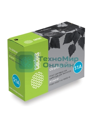 Картридж лазерный Cactus CS-Q7551A черный (6500 стр.) для HP Laser Jet P3005/M3027 mfp/M3035 mfp.