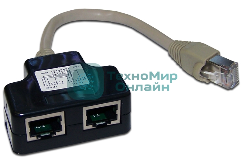 Y-адаптер, 2 компьютерных порта, экранированные