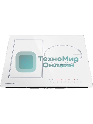 Индукционная варочная панель Maunfeld CVI453SBWH Inverter, конфорок: 3 шт., стеклокерамика, независимая, белый