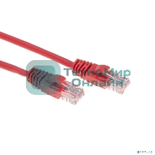 Патч-корд U/UTP Rexant cat.6, RJ45-RJ45, неэкранированный, 26AWG, LSZH, красный, 0.5 м