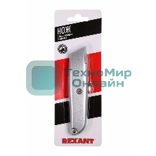 Нож с трапециевидным выдвижным лезвием Rexant