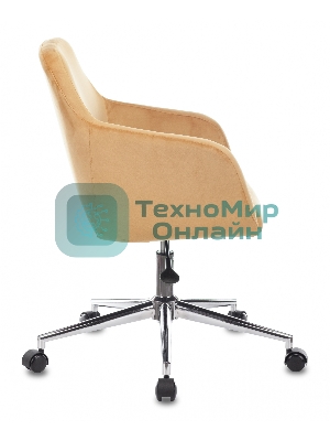 Кресло компьютерное Бюрократ CH-380SL янтарный Italia 9, крестовина металл хром