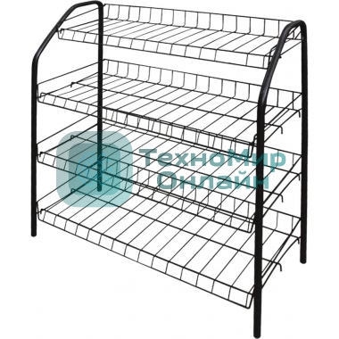 Этажерка НИКА ЭТ1/Ч, черный, 4 полки 700x660x300