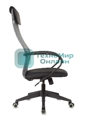 Кресло Бюрократ CH-607 TW-04 Neo Black темно-серый, сетка, подголовник