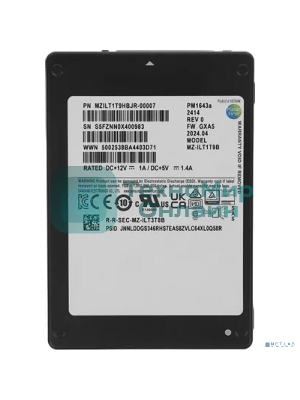 Накопитель SSD Samsung Enterprise PM1643a, 1.92Tb, SAS 12Gb/s, 2.5