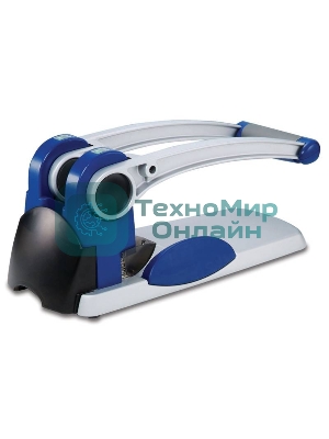 Дырокол Kw-Trio Heavy Duty 9550, до 300 листов, металл синий/серебристый, отверстий: 2, с линейкой