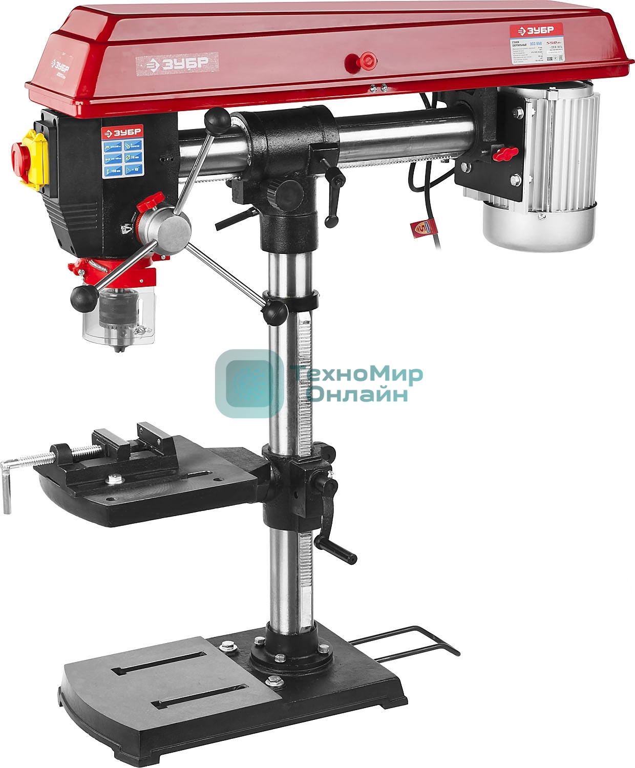 Станок сверлильный Зубр ЗСС-550550Вт 470-3030об/мин 100мм
