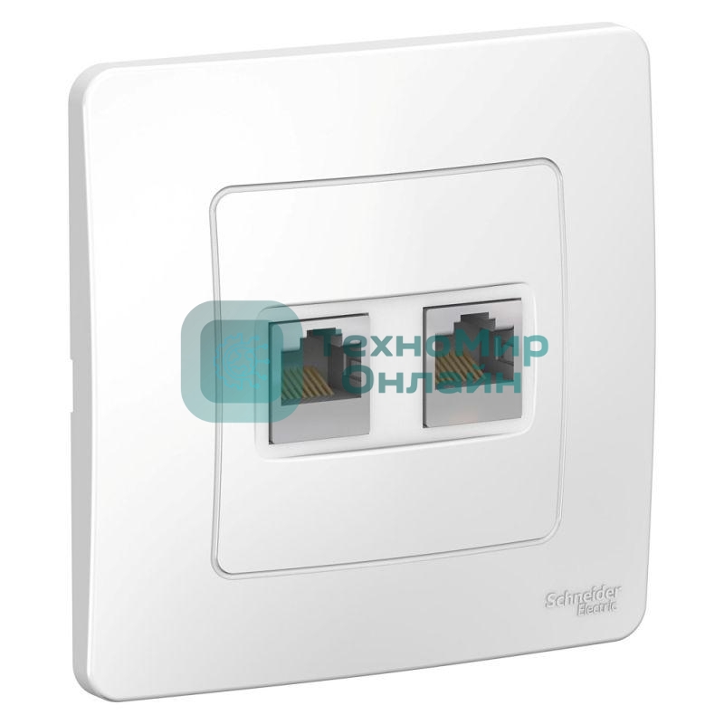 Розетка компьютерная 2-м СП Blanca RJ45 кат.5e бел. SchE BLNIS045451