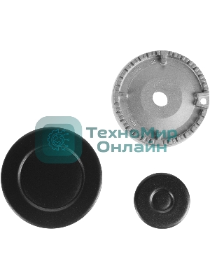 Газовая варочная панель Maunfeld EGHE.64.3STS-EB/G, 4 конфорки, эмалированная сталь, черный